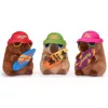 Capybara plüssfigura szörfdeszkával 22 cm - Sötét barna