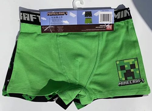 Minecraft Green gyerek boxeralsó 2 darab/csomag 6 év / 116 cm