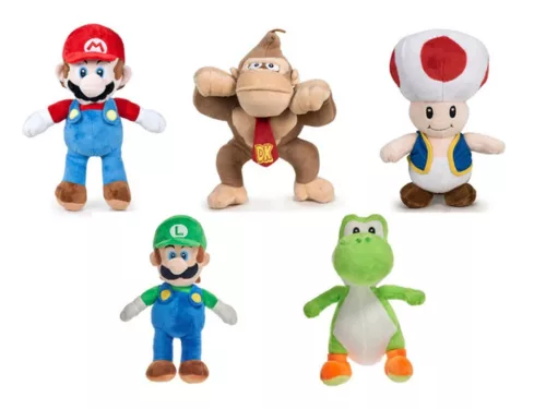 Super Mario Toad plüssfigura 30 cm puha mesehős