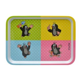   Kisvakond tálca 28 × 20 cm – színes, gyerekbarát étkezőeszköz