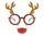 Szarvas Reindeer szemüveg piros orral