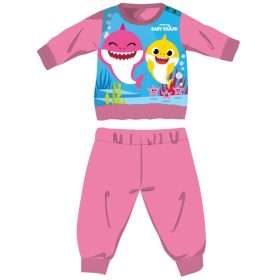   Baby Shark téli vastag baba pizsama - pamut flanel pizsama - rózsaszín - 86