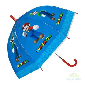 Super Mario átlátszó esernyő automata 48cm
