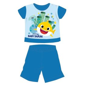   Baby Shark nyári rövid ujjú baba pizsama - pamut jersey pizsama - középkék - 98