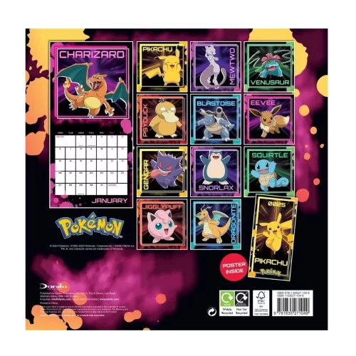 Pokémon naptár 2025