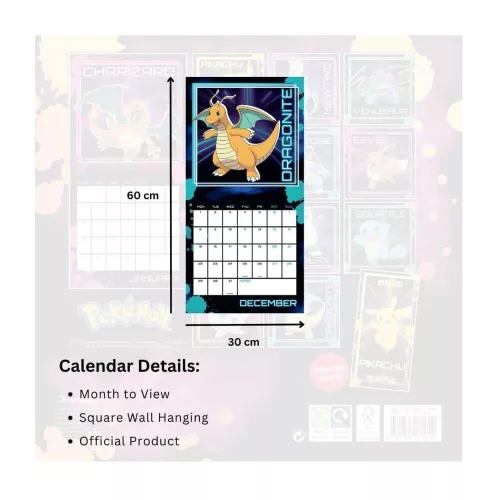 Pokémon naptár 2025