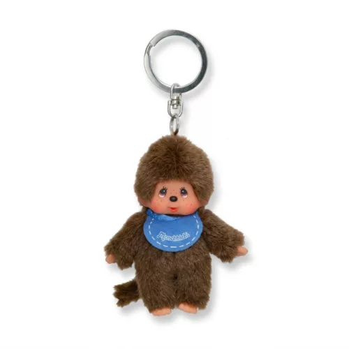 Moncsicsi fiú kék plüss kulcstartó 10 cm Monchhichi
