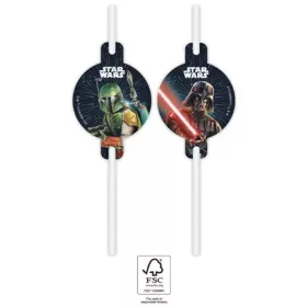 4db Papír szívószál STAR WARS GALAXY