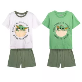   Csillagok háborúja rövid pizsama Baby Joda mintával - zöld - 116