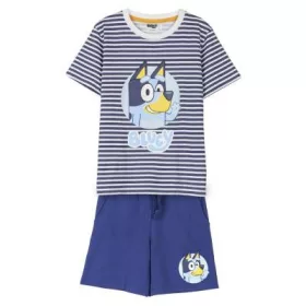   Bluey 100% pamut csíkos rövid pizsama gyerekeknek - 5 éves korig