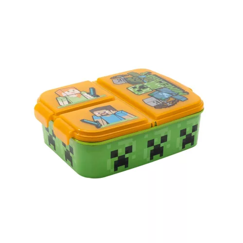 Minecraft 3 rekeszes ételtartó doboz