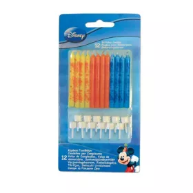   12db születésnapi gyertya és 12 tartó DISNEY MICKEY EGÉR