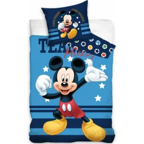   Mickey Egér kék ágyneműgarnitúra 140x200 cm - 100% pamut