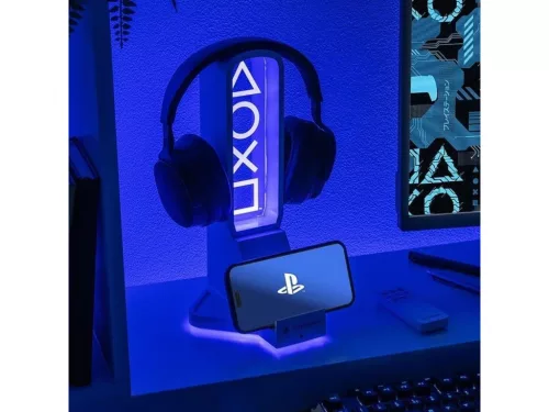 PlayStation asztali fejhallgató‑ és tartóállvány LED világítással