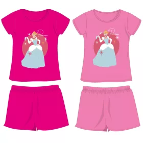   Disney Hercegnők pamut nyári együttes - póló-rövidnadrág szett - pink - 98