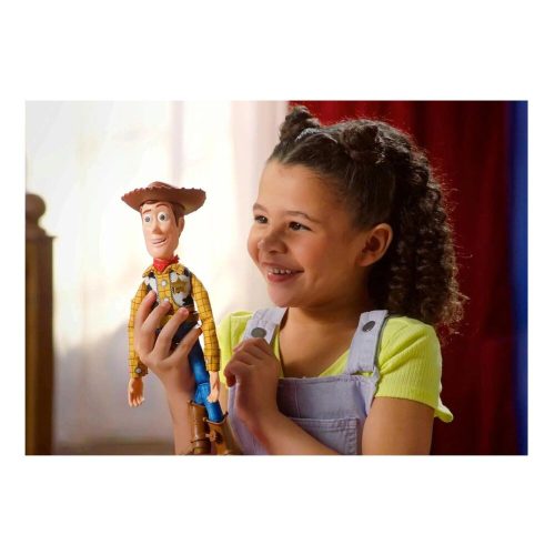 Woody figura 30 cm - Toy Story eredeti kiadás - hátánál húzva beszél mint a mesében