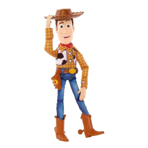 Woody figura 30 cm - Toy Story eredeti kiadás - hátánál húzva beszél mint a mesében