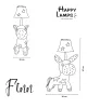 Finn ló asztali lámpa 47 cm Happy Lamps limitált kiadás