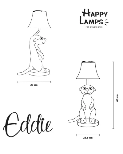 Eddie szurikáta lámpa 60 cm Happy Lamps limitált kiadás