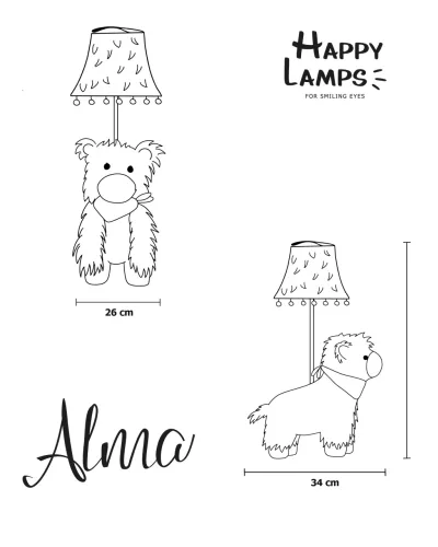 Alma alpaka asztali lámpa 48 cm Happy Lamps limitált kiadás