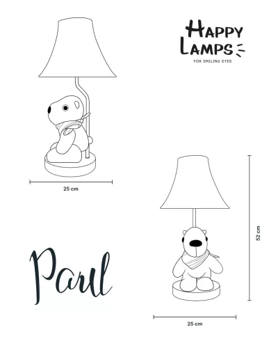 Paul jegesmedve asztali lámpa 47 cm Happy Lamps limitált kiadás