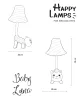 Baby Luna macska állólámpa 48 cm Happy Lamps limitált kiadás