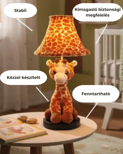 Baby Raffi zsiráf plüss lámpa 52 cm Happy Lamps limitált kiadás