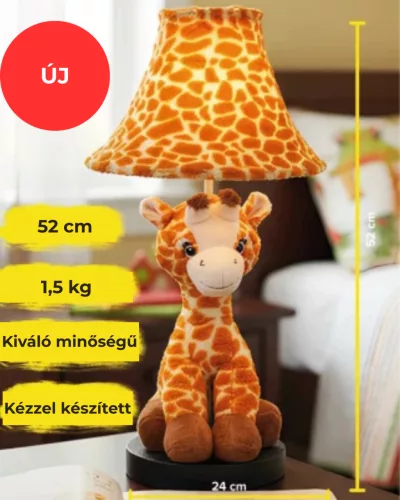 Baby Raffi zsiráf plüss lámpa 52 cm Happy Lamps limitált kiadás
