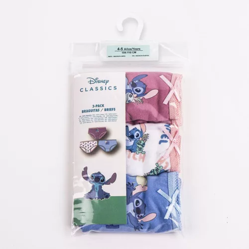 Disney Lilo és Stitch, A csillagkutya Angel gyerek fehérnemű, bugyi 3 darab/csomag 4 - 5 év / 104 - 110 cm