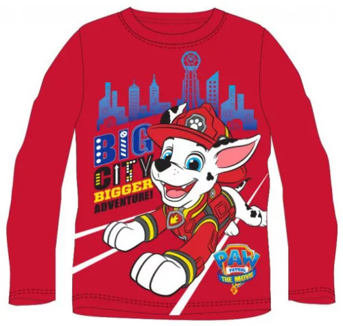 Mancs Őrjárat Big City Red gyerek hosszú póló, felső 4 év / 104 cm