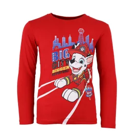   Mancs Őrjárat Big City Red gyerek hosszú póló, felső 8 év / 128 cm