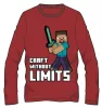Minecraft Without Limits gyerek hosszú ujjú póló, felső 10 év / 140 cm