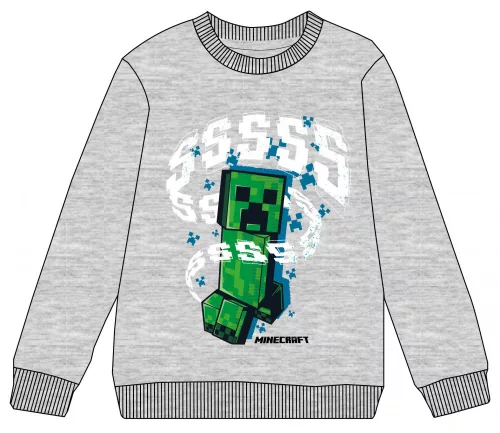 Minecraft Grey gyerek pulóver 8 év / 128 cm