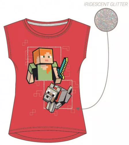 Minecraft Red gyerek rövid póló, felső 4 év / 104 cm