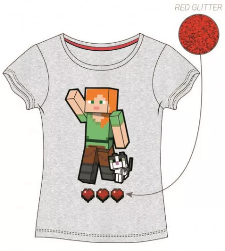 Minecraft Grey gyerek rövid póló, felső 4 év / 104 cm