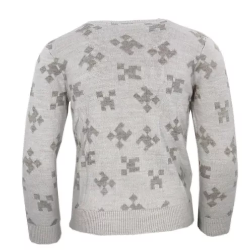 Minecraft Grey gyerek kötött pulóver 12 év / 152 cm