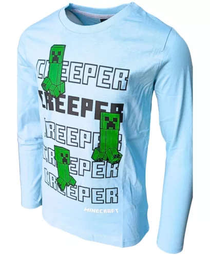 Minecraft Creeper gyerek hosszú ujjú póló, felső 6 év / 116 cm