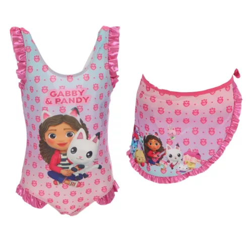 Gabi babaháza Pandy gyerek fürdőruha és sarong szett 3 - 4 év / 98 - 104 cm