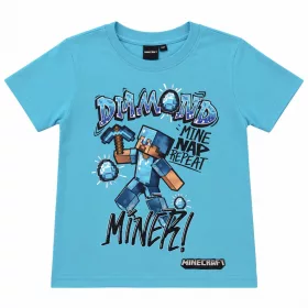   Minecraft Diamond Miner gyerek rövid póló, felső 8 év / 128 cm