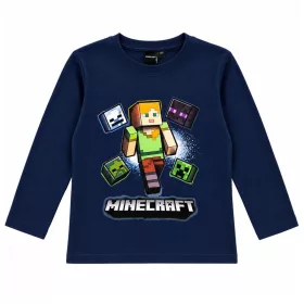  Minecraft Alex Adventure Blue gyerek hosszú ujjú póló, felső 6 év / 116 cm