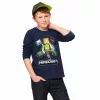 Minecraft Alex Adventure Blue gyerek hosszú ujjú póló, felső 6 év / 116 cm