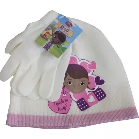   Disney Dr Plüssi Hug White gyerek sapka + kesztyű szett 54 cm