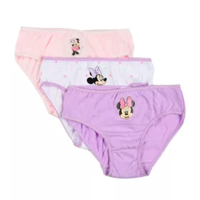   Disney Minnie Purple Dots gyerek fehérnemű, bugyi 3 darab/csomag 6 - 8 év / 116 - 128 cm