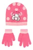 Hello Kitty Cute Dots Pink gyerek sapka + kesztyű szett 54 cm