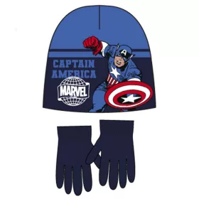   Bosszúállók Captain America Blue gyerek sapka + kesztyű szett 52 cm
