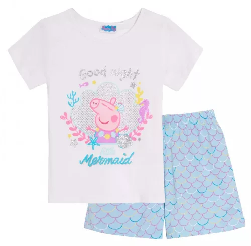 Peppa malac Good Night Mermaid gyerek rövid pizsama 4 év / 104 cm