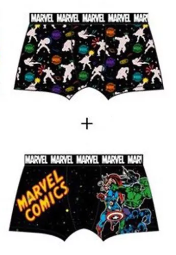 Bosszúállók Marvel Comics férfi boxeralsó 2 darab/csomag S