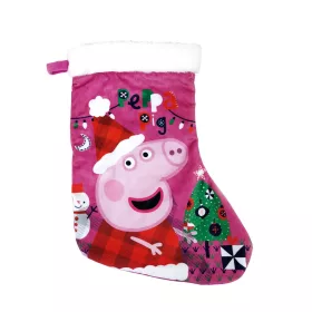 Peppa malac Pink Karácsonyi kandalló zokni, csizma 42 cm
