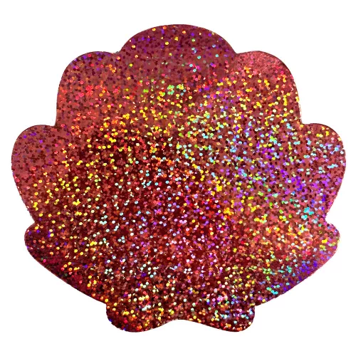 Kagyló hologrammos Adornment habszivacs forma 12 db-os