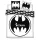 Batman White dupla, kétszemélyes ágyneműhuzat 240×220cm, 65x65 cm